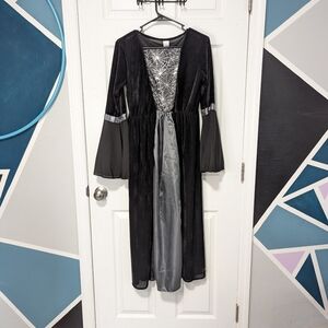 Girls Youth Witch Dress Halloween Costume Spider Web